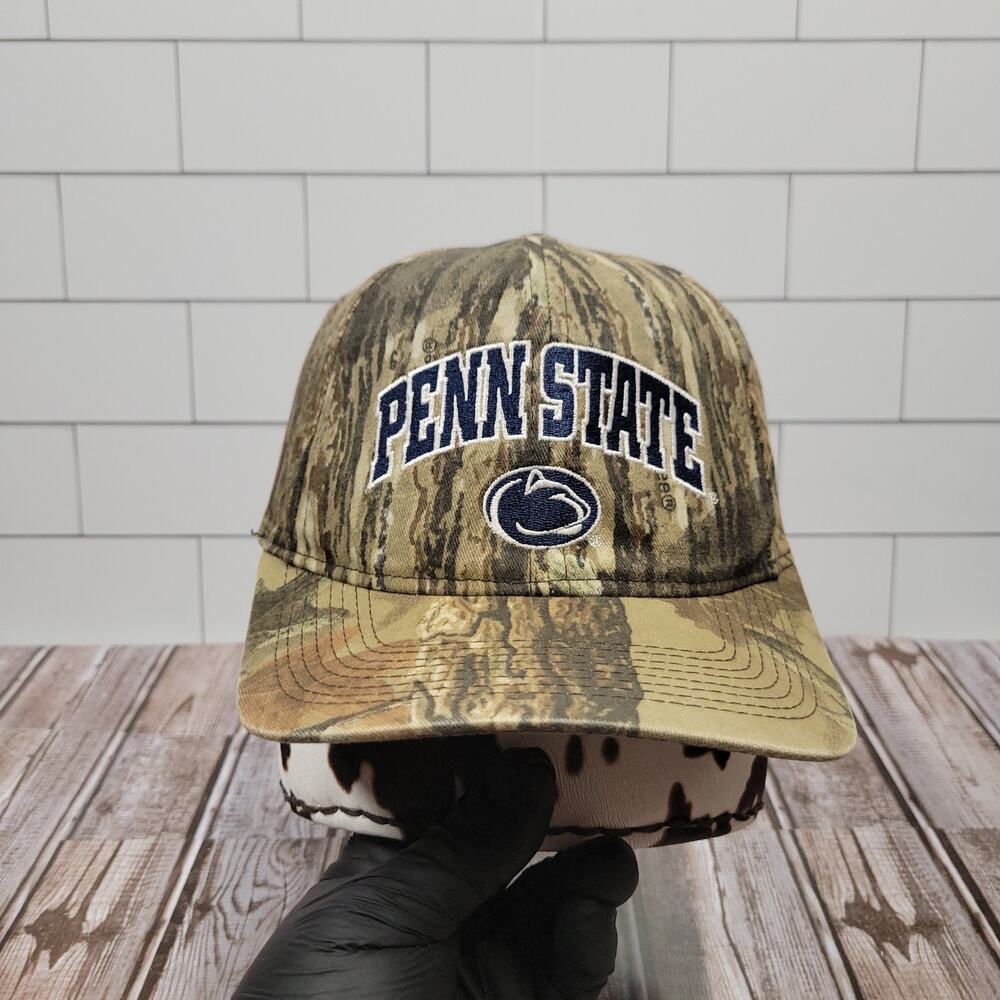 National Cap Penn State Vintage Real Tree Camo Adjustable Snapback Hat